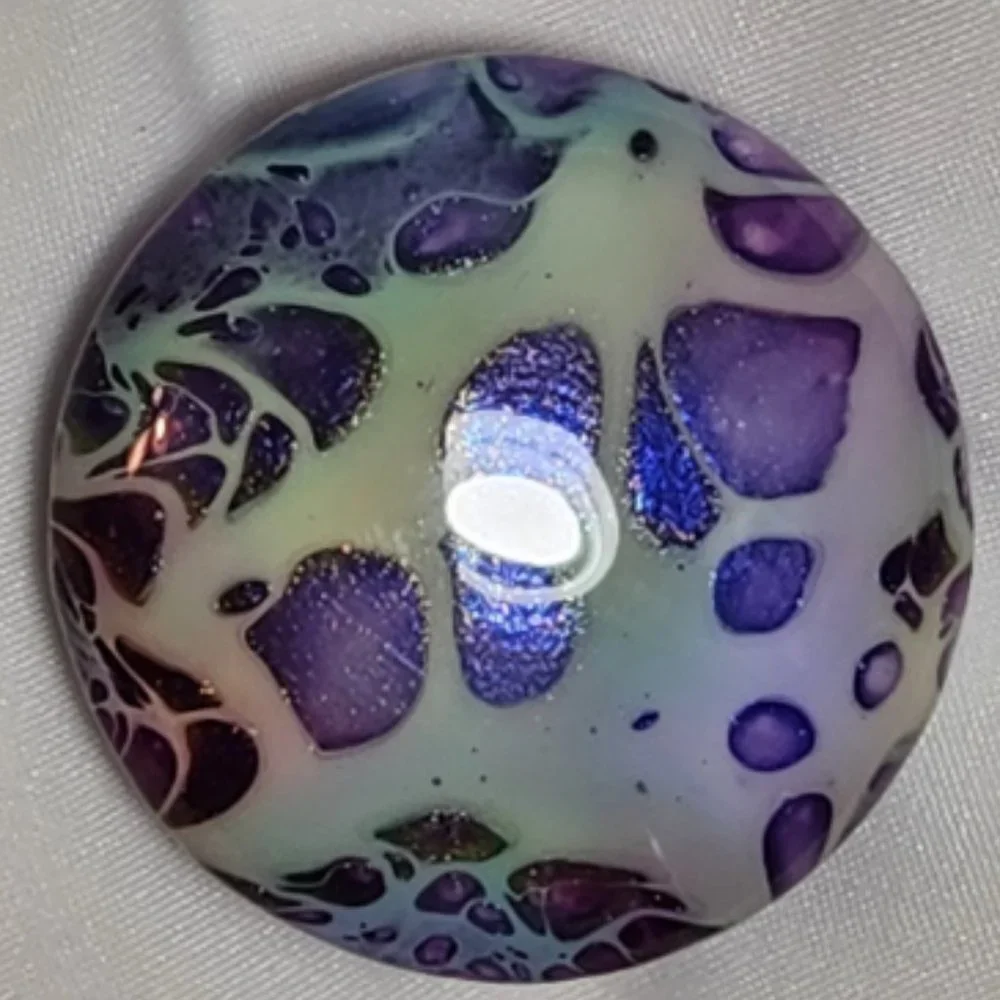 Hand Crafted Cabinet Door Knobs Hand Painted Purple Pink Blue White Wooden